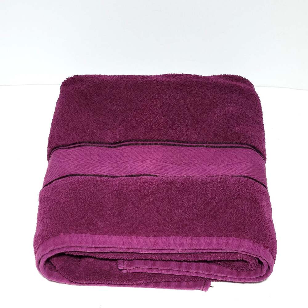 Better Homes & Gardens Bath Towel Magenta Purple 100% Cotton Egyptian 28" x 52"